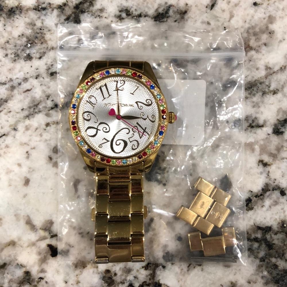 Betsy Betsey Johnson Gold Multicolor Watch
